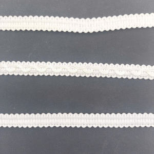 High Quality 100% Polyester Luxury Fancy Striped White Lace <b>Trim</b> with 1cm Width for Cloth & Gifts - Product Image 4