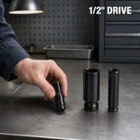 Juego de Llaves de Impacto Profesionales de 8mm*78mm (1/2 Pulgada) con Vaso de Impacto de 1/2 Pulgada para Uso en Talleres