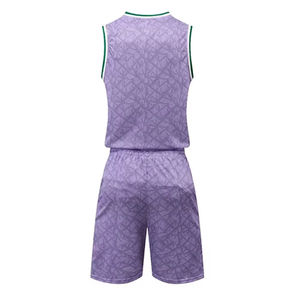 Logo personnalisé uniforme de basket-ball dernière conception vêtements de sport avec des options respirantes de couleur unie et de taille plus - Product Image 2