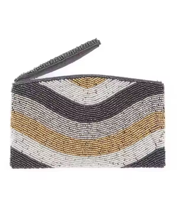Cette belle conception d'étoile perlée de graine de luxe avec une pochette de monnaie multicolore pour les femmes et les filles fabriquées en Inde MD Handicrafts - Product Image 2