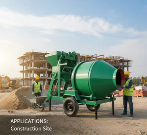Bétonnière professionnelle 500L, machine à mélanger le ciment portable, bétonnière robuste pour les travaux de construction - Product Image 3