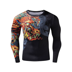 Vêtement de sport MMA à manches longues, nouvelle mode, respirant, protection solaire, antibactérien, séchage rapide, polyester/nylon, vente chaude - Product Image 1