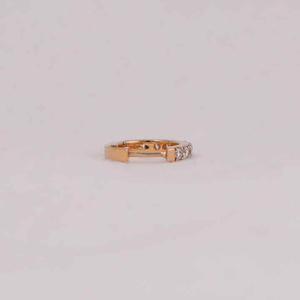 0.35 CT rond minuscule coupe laboratoire cultivé diamant 14KT or massif diamant élégant à la recherche de Style indien pousser nez broche pour les femmes - Product Image 2