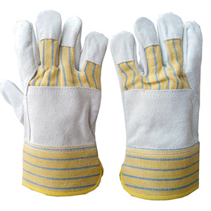 Guantes de construcción de cuero partido De Vaca canadiense, gran oferta, soldador de seguridad, proveedor - Product Image 5