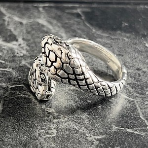 Detailed Gothic Style 925 Sterling <b>Silver</b> Snake Coil <b>Ring</b> with Prong <b>Set</b> Zircon Serpent Wrap Band for Unisex Dark Aesthetic Fans - Product Image 3