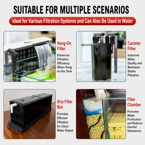 Média filtrant pour aquarium : Anneaux bio-céramiques, roche volcanique et charbon actif pour la purification de l'eau et l'élimination des odeurs en aquarium (vente en gros) - Product Image 3
