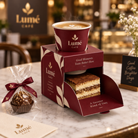 Boîte d'emballage personnalisée AT PACK pour café, desserts, avec logo, pour café, boulangerie, gâteaux, à emporter, boîte cadeau, porte-gobelet et emballage alimentaire haut de gamme
