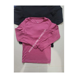 Camiseta de Manga Larga con Cuello Redondo y Estampado a Cuadros para Mujer, 100% Algodón, Ecológica, Antiarrugas, Personalizable, Transpirable, al por Mayor - Product Image 6