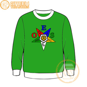 Orden personalizada de la estrella del Este Sudadera bordada de lana de algodón Suéter de alta calidad Ropa griega OES Sudaderas - Product Image 1