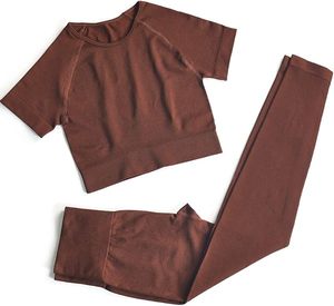 Production d'échantillons Sept jours Femmes Fitness Sports Gym Push up Activewear Seamless Workout High Waist Ribbed Yoga Sets - Product Image 3