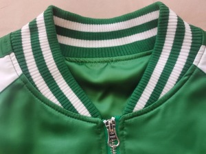 เสื้อแจ็คเก็ตบอมเบอร์ผ้าแคนวาสสีเขียวขาว ปักลาย ซิปหน้า สไตล์ลำลอง วินเทจ เสื้อกันหนาวสำหรับผู้ชาย ระบายอากาศได้ดี แห้งเร็ว - Product Image 4