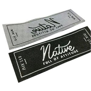 Étiquette brodée de bonne qualité, pour vêtements, personnalisés, col, tissé - Product Image 5