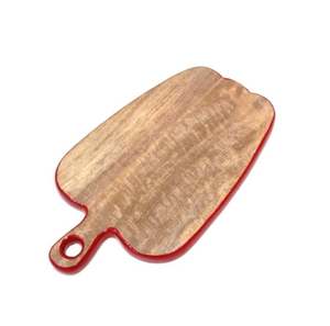 Planche à découper en bois artisanal de vente chaude avec bord coloré planche à découper en bois naturel personnalisée par l'artisanat indien - Product Image 1