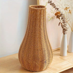 Vase en rotin de haute qualité Vase artisanal léger et durable pour arrangements floraux-LOTUS BLEU du Vietnam - Product Image 3