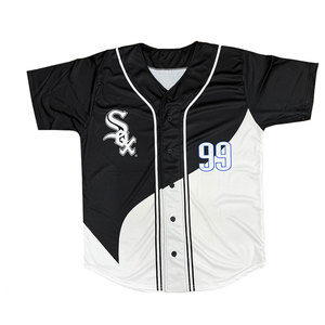 Equipo de alta calidad de aparejos de sarga al por mayor barato bordado en blanco sublimado béisbol personalizado - Product Image 1