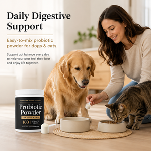 Suplemento Natural para la Salud Digestiva de Cachorros y Gatitos - Polvo Probiótico de 5 Mil Millones de UFC con Calabaza para <span class=keywords><strong>el</strong></span> Equilibrio Intestinal - Product Image 5