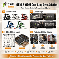 Equipo de gimnasio SK Plate Loaded, juego completo de máquinas de fuerza comerciales, equipo de fitness para entrenamiento de pecho, espalda y piernas para proyectos de gimnasios.