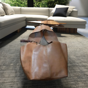 Mochila Práctica de Cuero Genuino Moroccan Soul Modelo 062 con Patrón de Letras MA Origin para Viaje - Product Image 2