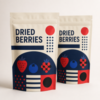Sachet Doypack à fermeture éclair imprimé numériquement pour baies séchées, faible MOQ