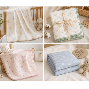 Wholesale Baby Muslin Gauze <b>Blanket</b> 100% Cotton Soft Breathable Lightweight Printed Infant Swaddle <b>Wrap</b> Turkish Textile Denizli - Product Image 2