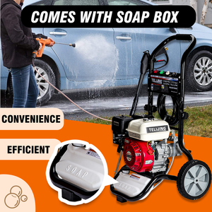 Nueva Hidrolavadora de Gasolina de Alta Presión de 3100 PSI/213 bar, Motor de 7 HP, Ángulo de Columna de Agua Ajustable para Limpieza de Autos, Motocicletas y Jardines - Product Image 2