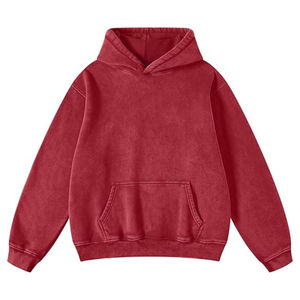Sweats à capuche pour femmes surdimensionnés 100% coton Streetwear à fermeture éclair lourds pour les hivers - Product Image 6