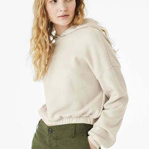 Bella Canvas Sweat à capuche court en molleton Gris - Product Image 3