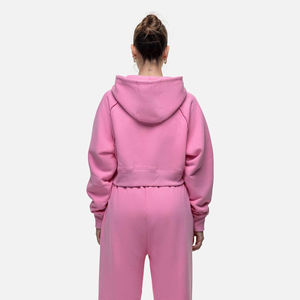 Survêtements 2 pièces rose grande taille avec logo personnalisé pour femmes, respirant, sweat-shirt et pantalon de survêtement, entraînement en salle de sport, streetwear - Product Image 2