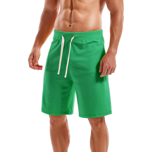 Shorts de sport décontractés pour hommes en molleton 100% coton, mi-élastiques, respirants, écologiques, légers, durables, confortables pour l'entraînement - Product Image 1