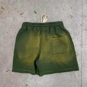 2024 pantalones cortos lavados con ácido de cintura elástica para hombres, ropa de calle, gran oferta con impresión de logotipo personalizado, disponibilidad de talla grande - Product Image 6