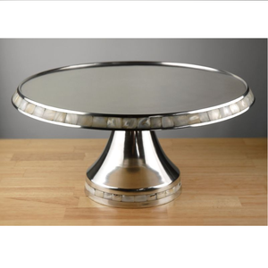 แท่นวางเค้กแบบอินเลย์ทำด้วยมือรูปทรงสี่เหลี่ยมสไตล์อินสตาแกรมทำจากไม้ทรงกลมดีไซน์ดอกไม้สำหรับแม่ไข่มุก - Product Image 2