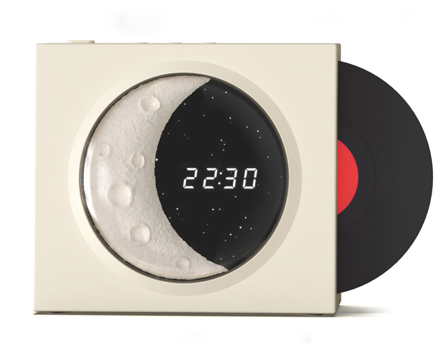 Portable Retro Mini Stereo CD Player With Moon Night Light Clock Independent Cavity Speaker Wireless Music Streaming FICANX09