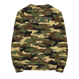 Camo 08 Legacy Crewneck Sweatshirt Greek Sorority Apparel Womens Pink and Green Pullover College Sisterhood Casual Greek Wear - Product Image 5