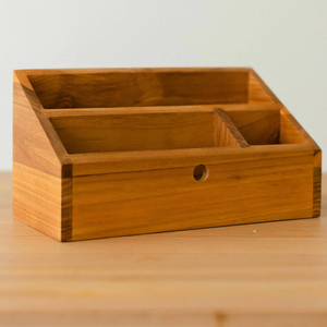 Vietnam Factory Wholesale Natural Wood <b>Desk</b> Organizer Nice Price Workspace Storage for Office Tableware - Product Image 2