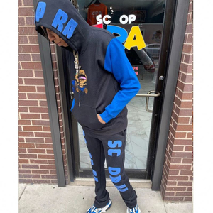 ชุดวอร์มและกางเกงจ็อกเกอร์สำหรับทั้งชายและหญิง420หนาชุดวอร์มจีเอสเอ็มดีไซน์ลายทางสำหรับฤดูหนาวชุดวอร์มกางเกงวอร์มมีฮู้ด - Product Image 1