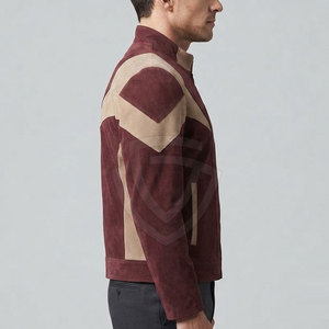 Classic Men <b>Suede</b> <b>Leather</b> <b>Jacket</b> Crafted From Soft Genuine <b>Suede</b> With Timeless Design For Casual Outdoor Travel And Daily Wear - Product Image 6