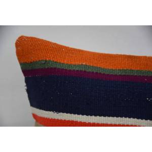 Coussin en laine motif vintage multicolore 16x24 pouces Coussin décoratif tissé Kantha Patchwork Technique - Product Image 2