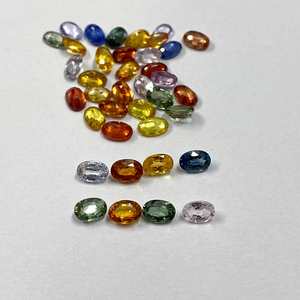 Haute qualité meilleure vente 3x4mm à 6x8mm Multi saphir ovale à facettes coupe pierre précieuse en vrac pour la fabrication de bijoux pierre précieuse de guérison - Product Image 3