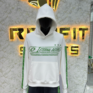 Sweat-shirt à capuche blanc pour homme Eternal Deshre, coupe classique, en coton French Terry, avec poche imprimée, décontracté, pour l'automne - Product Image 1