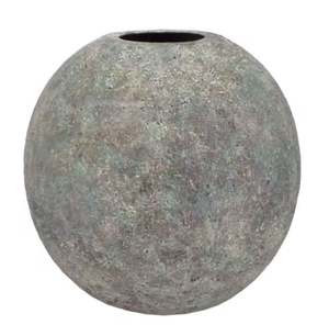 Jardinière ronde en fer de conception américaine, pot de fleurs personnalisé fait à la main, texture brune pour la décoration de jardin de bureau, en acier inoxydable - Product Image 5