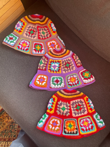 Sombrero de Pescador para Mujer, Hecho a Mano, de Hilo de Algodón y Lino, 54-56 cm, Primavera/Verano, Estilo Vintage, Patrón a Cuadros, Estilo Europeo Americano - Product Image 4