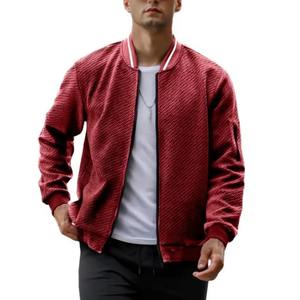 Chaqueta Bomber de invierno informal para hombre, chaqueta de lona con cuello levantado, impermeable, a prueba de viento, con cremallera, bolsillos en el brazo, ropa de calle - Product Image 3