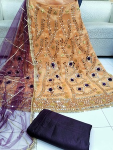 2022 Collection d'été vente chaude pakistanais indien travail manuel Salwar Kameez costume en mousseline de soie mariage Lehenga Choli Occasions spéciales - Product Image 3