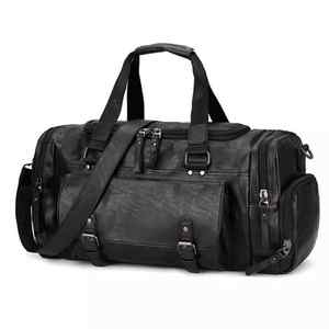 Premium Quality Black PU Leather <b>Travel</b> Duffle <b>Bag</b> Wholesale Weekender Men's Duffel <b>Bag</b> Sports Gym <b>Bag</b> by OSTROWEARS ENTERPRISES - Product Image 1