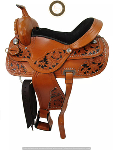 Selle artisanale en cuir véritable léger de qualité supérieure Performance Gear Western Barrel Racing and Horse Shows - Product Image 2