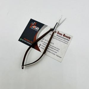 Pince à épiler à sourcils pointue inclinée brun foncé Logo personnalisé Pince à épiler à sourcils en acier durable avec ciseaux à ressort pour sourcils - Product Image 4