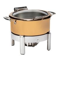 Olla Caliente Cuadrada para Buffet, de Acero Inoxidable, Color Oro Rosa, con Tapa Hidráulica, Calentador de Alimentos para Restaurante, Platos Eléctricos para Calentar Comida - Product Image 3