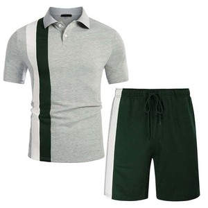 Conjuntos de Ropa para Hombre de Algodón Transpirable, Térmico, Talla Grande, Estilo Urbano, Bordado, Secado Rápido, Camisetas y Pantalones Cortos, 2 Piezas - Product Image 1