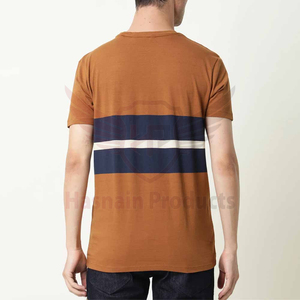 100% Cotton High Quality <b>Collarless</b> Color Block Casual Short Sleeve T-<b>Shirt</b> for <b>Men</b> High Street Plus Size From Pakistan - Product Image 4