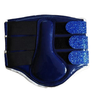 Botas de equitación Navy Brushing Horse con forro polar blanco brillante y campana - Botas personalizadas para equitación al aire libre - Product Image 6